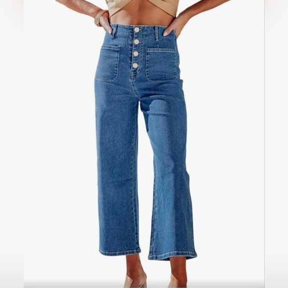 Sidefeel Denim - Sidefeel Women's Wide Leg Jeans High Waisted Stretchy Straight Leg - Never Worn